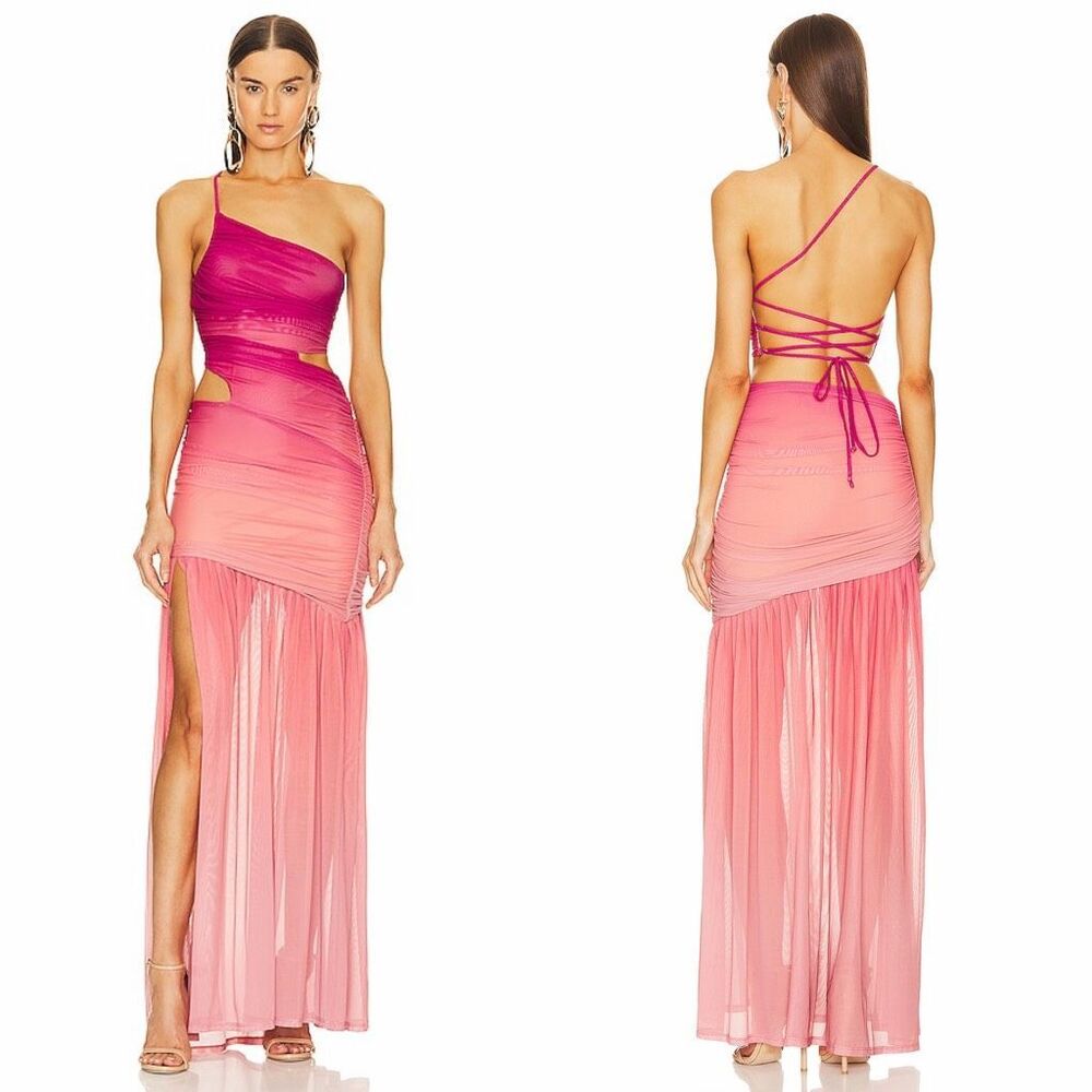 Michael Costello x REVOLVE Giustina Maxi Dress in Pink Ombre Size Medium $278